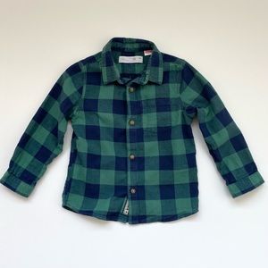 Zara kids 3T plaid button up shirt